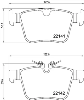 Hella Pagid Rear Disc Brake Pad Set - T4K17558